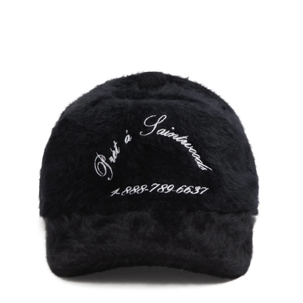 Saintwoods Black Faux Fur Cap